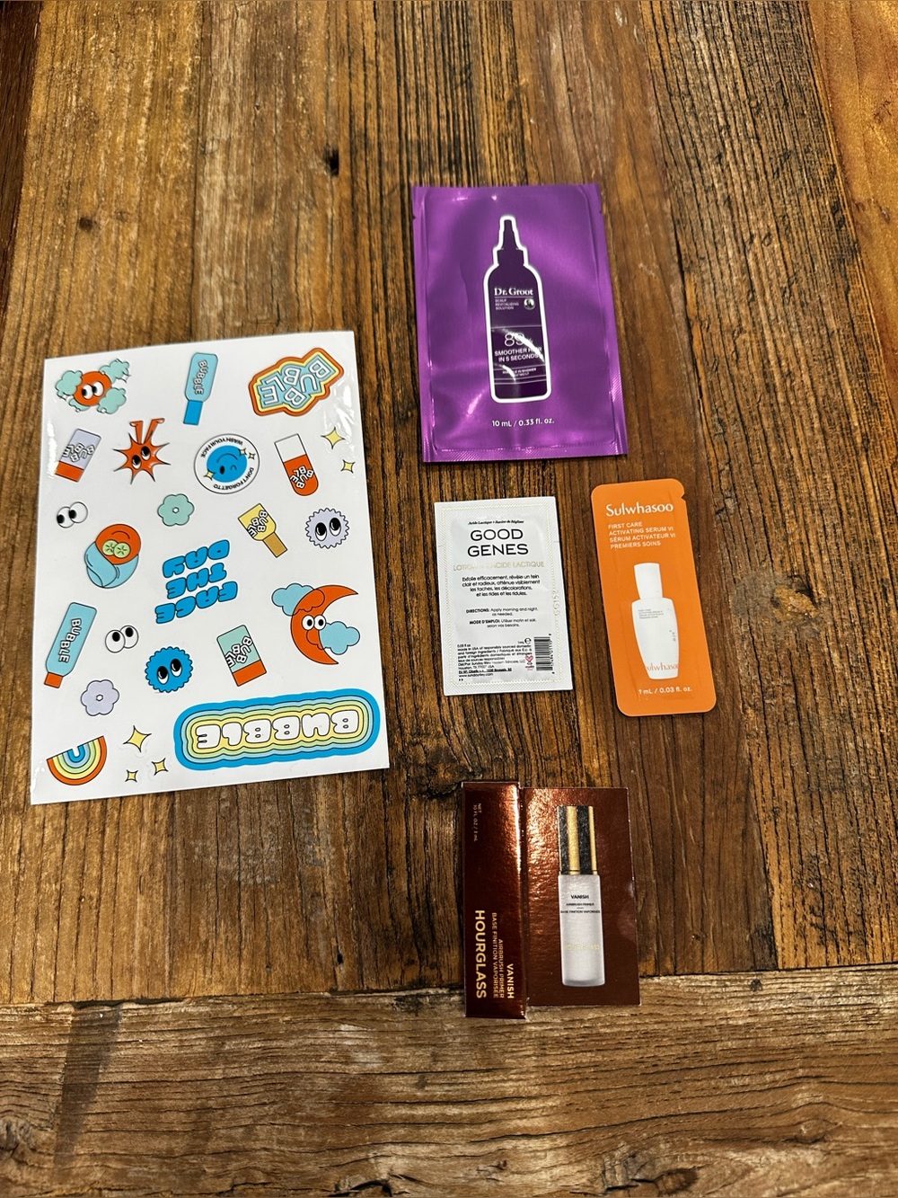 Women’s Skincare Sample Pack — Purple, Orange, White, Brown Sachets-some sample